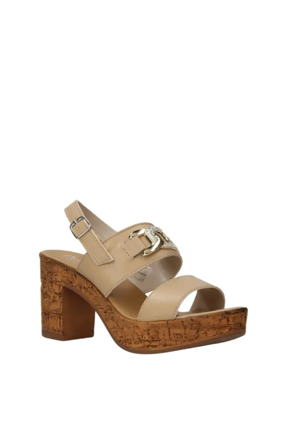 Florali Sandalo tacco T3475 Beige