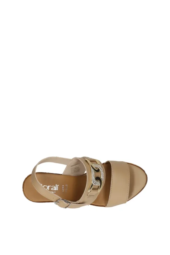 Florali Sandalo tacco T3475 Beige