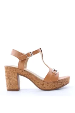 Florali Sandalo tacco T3299 Cuoio