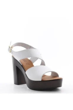 Florali Sandalo tacco Zo11 Bianco