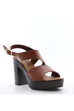 Florali Sandalo tacco Zo11 Cuoio