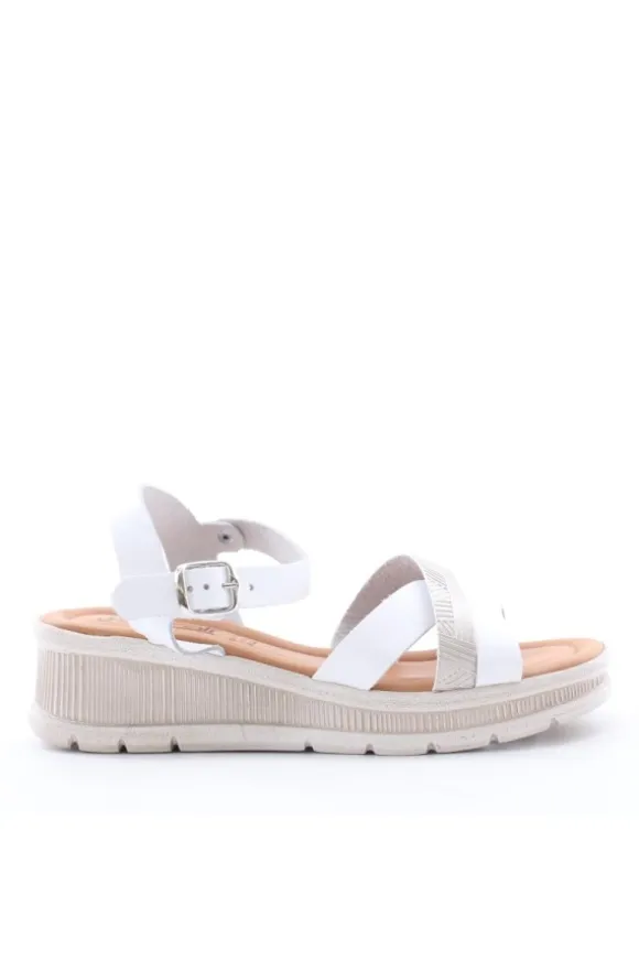 Florali Sandalo zeppa 1862 Biaargento