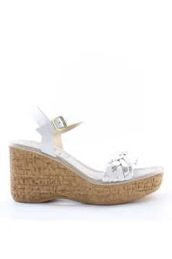 Florali Sandalo zeppa 10913 Biaargento