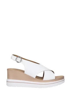 Florali Sandalo zeppa 05502 Bianco