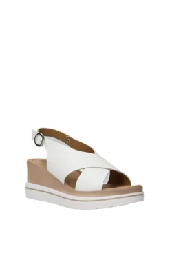 Florali Sandalo zeppa 05502 Bianco