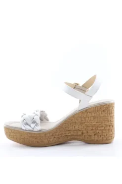 Florali Sandalo zeppa 10913 Biaargento