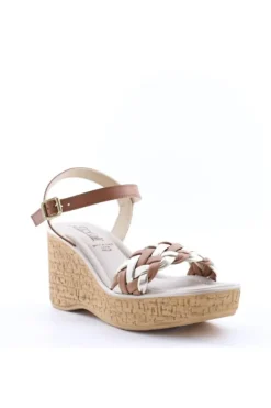 Florali Sandalo zeppa 10913 Cuoio