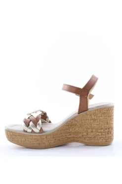 Florali Sandalo zeppa 10913 Cuoio