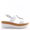 Florali Sandalo zeppa A3397 Bianco