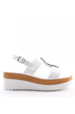 Florali Sandalo zeppa A3397 Bianco