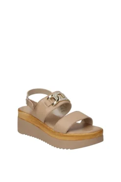 Florali Sandalo zeppa A3475 Beige