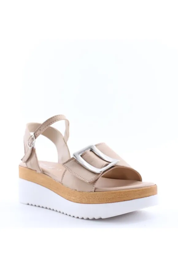 Florali Sandalo zeppa A3470 Beige