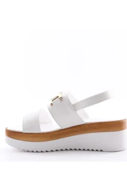 Florali Sandalo zeppa A3475 Bianco