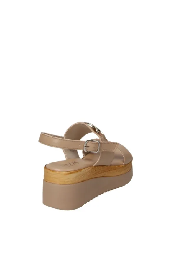 Florali Sandalo zeppa A3475 Beige