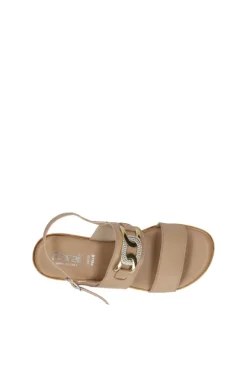 Florali Sandalo zeppa A3475 Beige