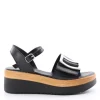 Florali Sandalo zeppa A3470 Nero