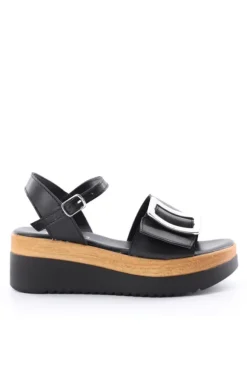 Florali Sandalo zeppa A3470 Nero