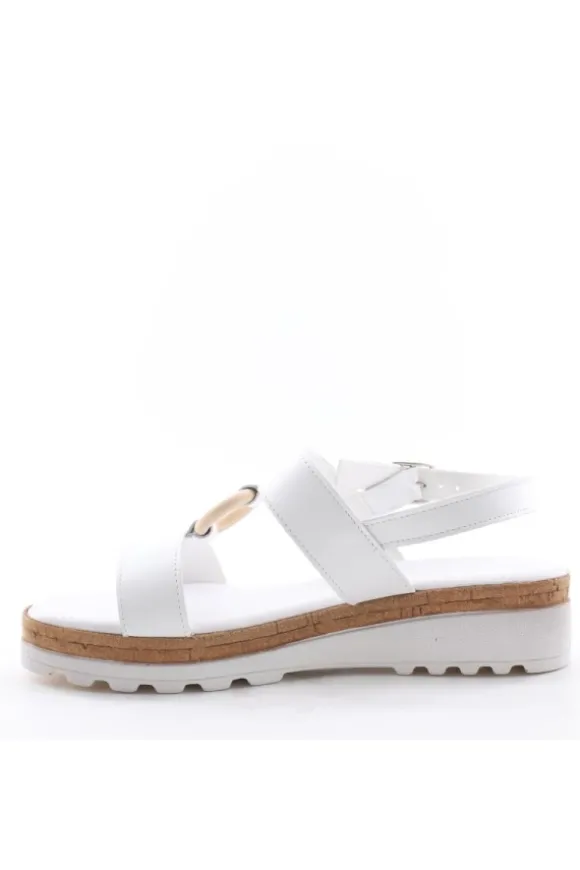 Florali Sandalo zeppa C2450 Bianco