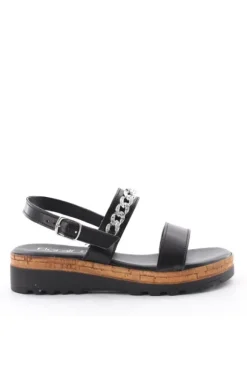 Florali Sandalo zeppa C3330 Nero