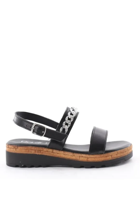 Florali Sandalo zeppa C3330 Nero