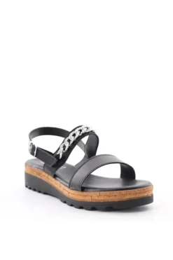 Florali Sandalo zeppa C3330 Nero