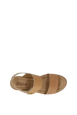 Florali Sandalo zeppa Cp07 Cuoio