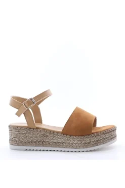 Florali Sandalo zeppa E3056 Cuoio