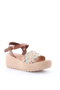 Florali Sandalo zeppa It12 Multi/cuoi