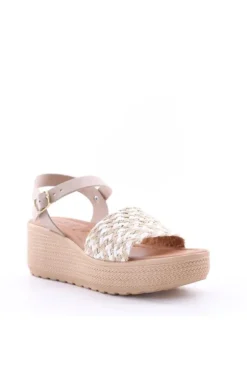 Florali Sandalo zeppa It12 Bian/nude