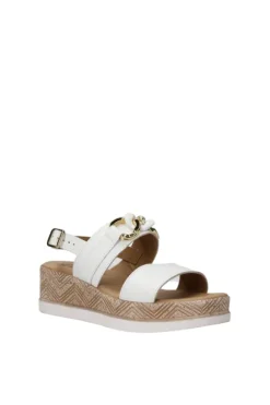 Florali Sandalo zeppa Iv18 Bianco