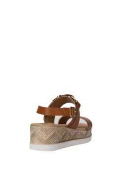 Florali Sandalo zeppa Iv18 Cuoio