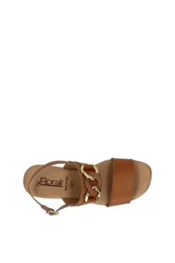 Florali Sandalo zeppa Iv18 Cuoio