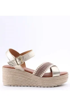 Florali Sandalo zeppa Kt48 Platino