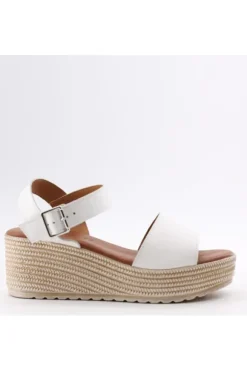 Florali Sandalo zeppa Kt44 Bianco