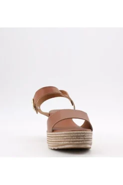 Florali Sandalo zeppa Kt44 Cuoio