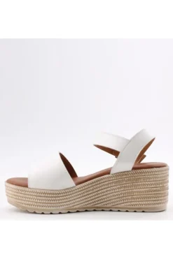 Florali Sandalo zeppa Kt44 Bianco