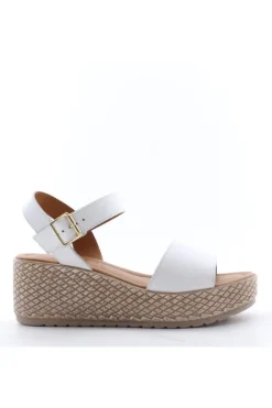 Florali Sandalo zeppa Ktn44 Bianco