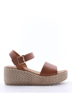 Florali Sandalo zeppa Ktn44 Cuoio