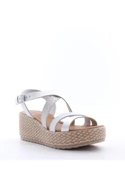 Florali Sandalo zeppa Ktn45 Argento