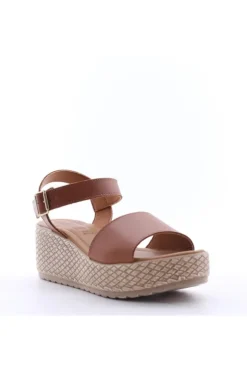 Florali Sandalo zeppa Ktn44 Cuoio