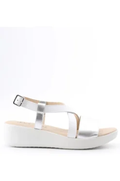 Florali Sandalo zeppa Mia29 Argento