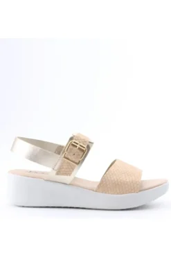 Florali Sandalo zeppa Mia43 Beige