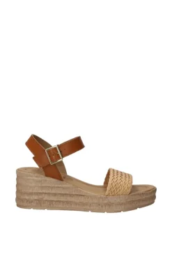 Florali Sandalo zeppa Td13 Cuoio