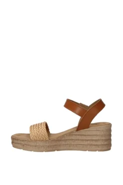 Florali Sandalo zeppa Td13 Cuoio