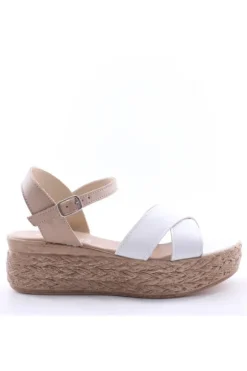 Florali Sandalo zeppa X3233 Bianco