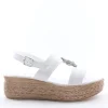 Florali Sandalo zeppa X3363 Bianco
