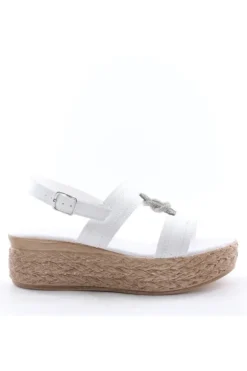 Florali Sandalo zeppa X3363 Bianco