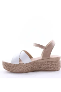 Florali Sandalo zeppa X3233 Bianco