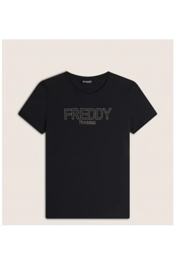 Freddy T-shirt manica corta F4wtrt1 Nero