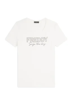 Freddy T-shirt manica corta F4wcxt1 Bianco